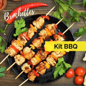 Kit barbecue - Brochettes XL
Pour 4 personnes (6.4€/pers)